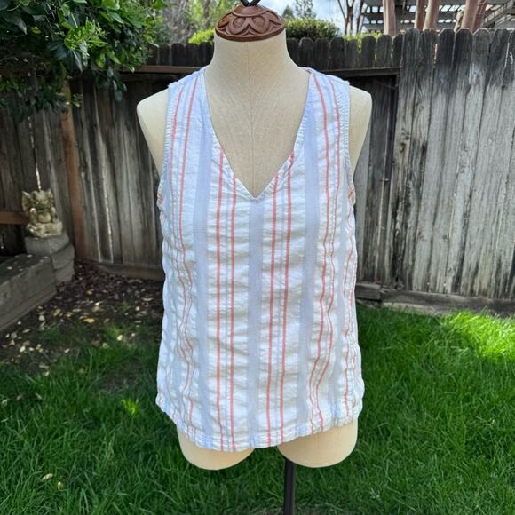 Sigrid Olsen Women’s Striped Crossover Sleeveless Tank Top Multicolor Size M - Picture 1 of 8